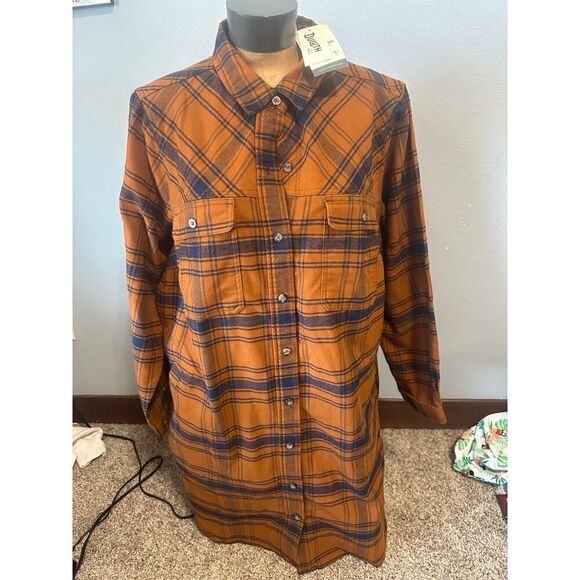 Duluth Trading Folklore Flannel Duster 56465 NWT Womens 1X - Picture 1 of 5